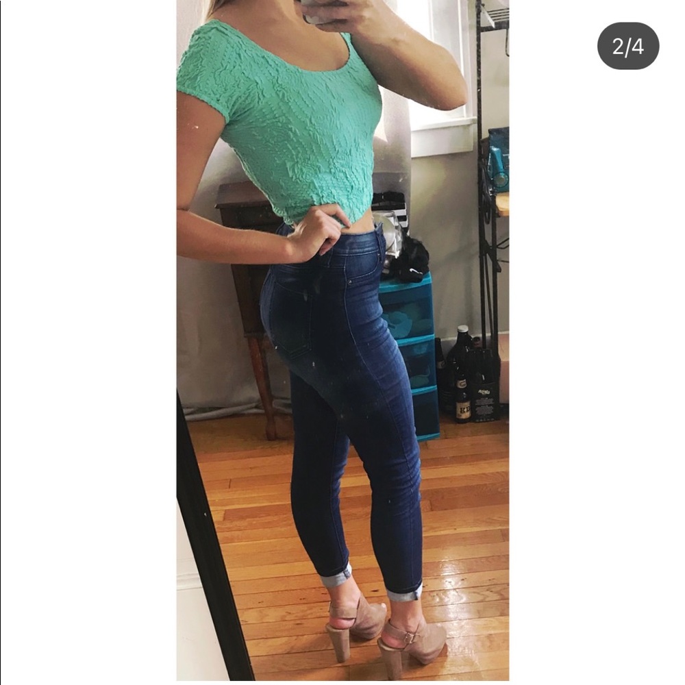 Mint sea foam green crop top sugarlips